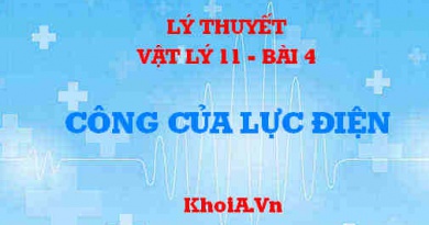 Đặc điểm công của lực điện? Công thức công của lực điện? Thế năng của điện tích q đặt tại điểm M - Vật lý 11 bài 4
